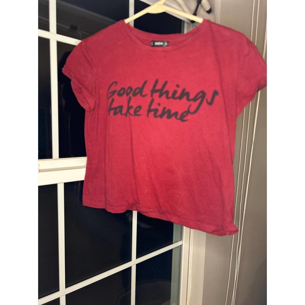 Good things take time crop top